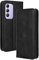 RonRun Cover vivo V40 SE 5G, Custodia a Libro con Supporto Stand e Slot Porta Carte Case a Portafoglio Magnetica in Pelle PU Adatto per vivo V40 SE 5G, nero