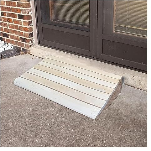 Wooden Wheelchair Ramps For Doorways/Front Door/Outside, Threshold Ramp For Wheelchairs, Scooters, And Power Chairs(31.5x19.6x1.9in)