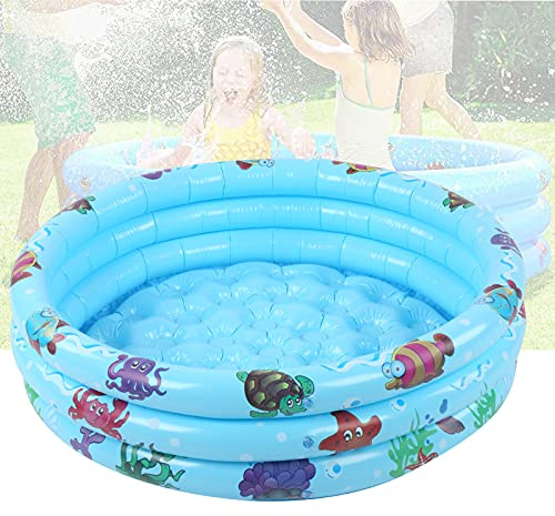 Baby-Pool, Indoor-Outdoor-Baby-Schwimmbecken, Rundes Aufblasbares Kinder-Wasserspielbecken, Blau (120cm)