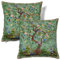 HMS Happy Memories Velvet Cushion Cases Square Decorative Throw Pillow Cover 45x45cm(18x18 Inch) Set of 2 for Couch Sofa Bed Living Room Bedroom