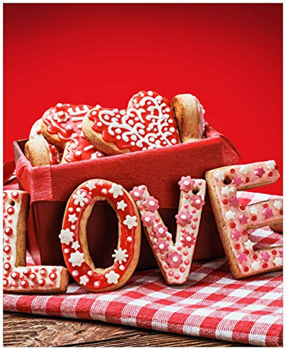 Wallario Magnetfolie für Kühlschrank/Geschirrspüler, magnetisch haftend - 60 x 80 cm, Motiv: Love Bakery - Backen mit Liebe