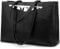 LOVEVOOK Laptop Bags for Women Tote Bag 15.6 Inch, Ladies Handbags PU Leather Work Bag for Office Business Shopping, Large Womens Hand Bag with Laptop Compartments, Black