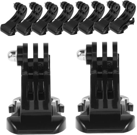 jojofuny 10pcs J-hooks for Action Cameras Vertical Mount Adapter Thumb Screws Camera Buckle Mount Headphone Accessories for Outdoor Adventures