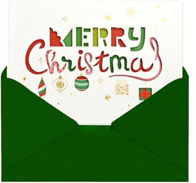 Weihnachtskarten – Urlaubskarten mit Umschlägen, kreative Kinder-Weihnachtskarten, Happy Holiday-Karten, Grußkarten und Umschläge, Mehrzweck-Weihnachtskarten für Zuhause, Schule, Unternehmen