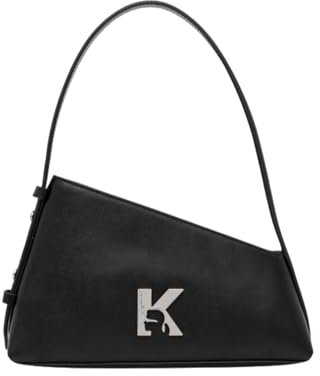 KARL LAGERFELD JEANS Damen Geo Schultertasche Leder Schwarz, One size
