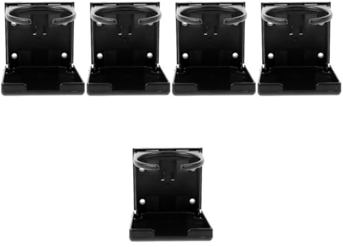 Yardwe 5 Piezas Mesa portavasos Pararse Almacenamiento de Tazas de café portamovil sujeta moviles Accesorios de Coche Mesa de futbolín portavasos Escritorio portavasos Abdominales Black