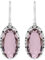 Rosenquarz-Ohrhänger - handgefertigter Edelsteinschmuck aus 925er Sterlingsilber mit weißem Rhodium, Angelhaken