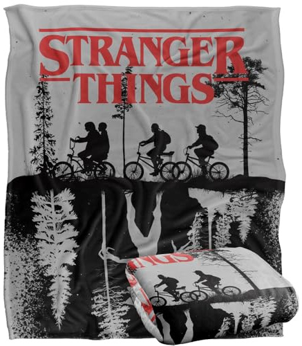 Stranger Things Upside Down Silky Touch Kuscheldecke, superweich, 152 x 127 cm