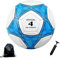 Ballon de Football Taille 5,Foot-Ball Match Entraînement Adolescents Ballon de Football avec Pompe à Air Sac en Filet et Aiguille pour 11 Réguliers D'équipe (Bleu, Taille 4)