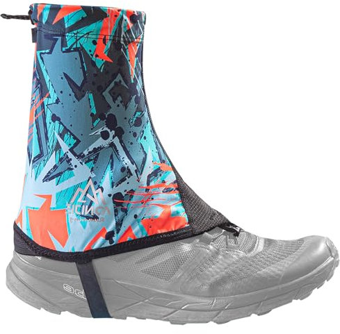 likloks Gamaschen für Wandern, Trailrunning & Outdoor-Abenteuer – Leicht, Atmungsaktiv & Verstellbar – Schützt vor Staub, Schnee & Schmutz, Rot - L