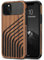 TENDLIN Kompatibel mit iPhone 11 Pro Max Hülle Holz und Carbon Textur Design Leder Hybrid Handyhülle (Haaransatz)