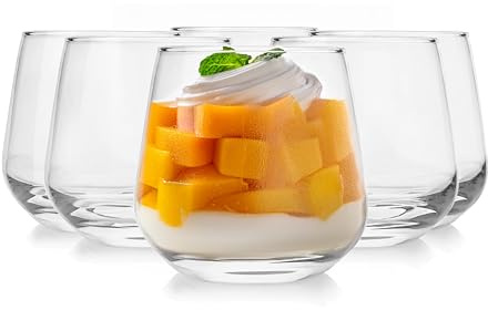 Glasmark KROSNO 1992 Dessertgläser 6er Set 310 ml Aus Glas Eisbecher Gläser Eisschalen Dessertschalen Spülmaschinenfest