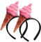 Eiscreme Hut, Eis Stirnband 2pcs 8.3x4, 7 Zoll Kegelform Stirnbänder für Frauen süßer Roman -Clote -Hut für Halloween, Cosplay, Kostüm, Party, Style11
