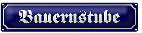 Nostalgisches Blechschild | Bauernstube | Dekoration für Zuhause | 10 x 46cm