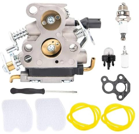 SAANICH Kit de carburador compatible con motosierra Husqvarna 240, 235, 120, 120E, 236 y 240E. Juego de juntas de carburador C1T-W33 for herramientas de jardinería.
