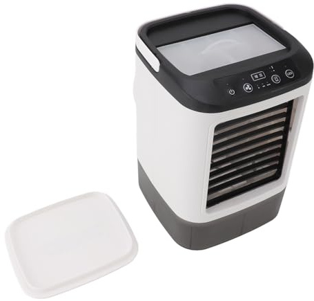 CHICIRIS Mini Climatiseur Portable, Refroidisseur D'air Personnel USB 12 W avec Réservoir D'eau de 900 Ml, Ventilateur de Brumisation et Humidificateur pour la Maison, le Bureau, la