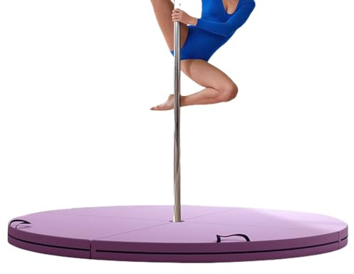 Nudorpn Pole Dance Sturzmatte | Faltbares Sturzsicherheitskissen - Runde Pole Dance Fallschutzmatte | Für Männer Frauen Mädchen Jugendliche Teenager Sportler Heimtraining Gymnastik Yoga Training