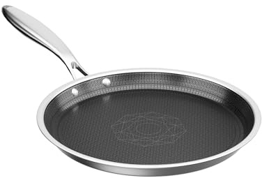 COOKER KING 9.5-inch Non-Stick Griddle, Crepe Pan for Pancakes, Tortillas