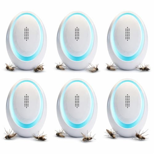 6PCS Ultrasonic Pest Repeller, 2026 Upgraded Powerful Mouse Repeller Plug In Pest Control, Pest Repellent Ultrasonic Plug In for Bugs, Mosquito, Roach, Ant Rodent Mouse Rat Spider Mice Cockroach