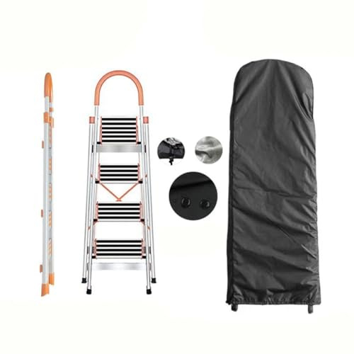 MuchLuckystar Folding Ladder Cover for Outside, 210D Oxford Weatherproof Protector with Adjustable Drawstring, Clean Dust Rain Shield for 50x195x12cm Step Ladders