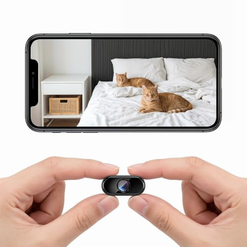 Générique Telecamera WiFi Interna Mini Nascosta 1080P - Visione Notturna, Rilevamento Movimento, Avvisi Push - Ideale per Sorveglianza Casa, Bambino, Animale