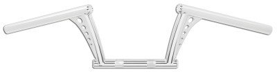 Manubrio Vintage Short 1 alto 7,5 Largo 76cm cromato, con fosse passacavo, forato per cavi - per forcelle Springer