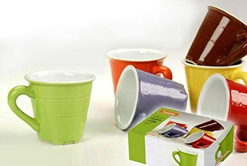 Gicos ILE-607394 - Juego de 6 tazas de café de colores surtidos