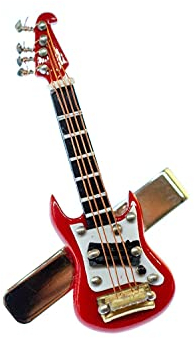 Miniblings E-Gitarre Krawattennadel Krawattenhalter +Box Gitarrist Gitarre Rot - Handmade Modeschmuck I Herrenschmuck Männerschmuck Schlipsklammer Krawattenklammer
