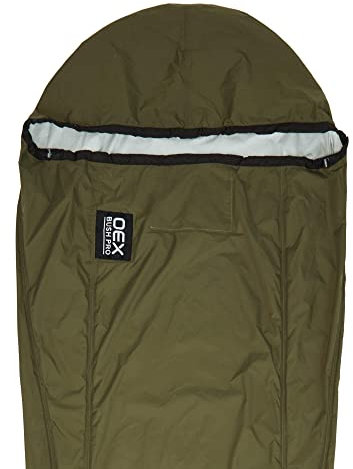 OEX Bush Pro Bivvi for Adults, Teens, Kids, 1 Person, Survival Equipment, Compact, Lightweight, Waterproof, 5000mm HH, Breathable, Camping, Hiking, Backpacking, Travelling, Stuff Sack, Green