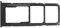 jbTec Dual SIM-Tray/SD-Card kompatibel mit Samsung Galaxy A50 (Dual SIM) - Kartenhalter Slot Schlitten, Farbe:Schwarz