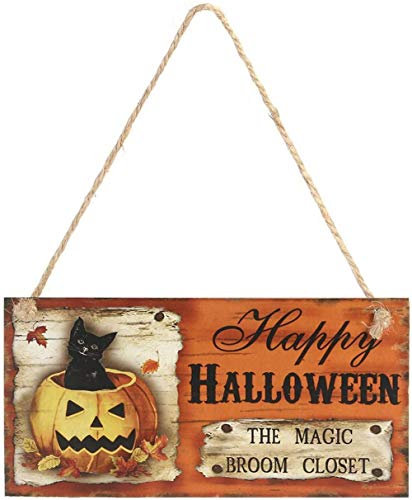 zaizai Fröhliches Halloween Der Magische Besen-Schrank, Der Wand-Zeichen-Dekorations-Party-Angebot Hängt