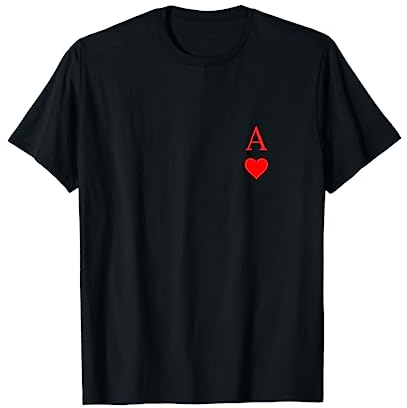 Herz-Ass, Spielkarten-Symbol und Buchstabe. T-Shirt