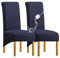 SHENGYIJING 1/2/4/6 PCS Diamond Lattice FStretch wasserdichte XL Stuhlhussen für Esszimmer, Spandex Large Dining Chair Husses High Back Jacquard Dining Chair Covers (Dunkelblau,Set of 2)