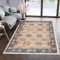 Mazovia Teppich Orientalisch Traditioneller Muster mit Fransen - Lebendige Farben, Baumwollrücken, Kurzflor Niedriger Flor - Creme Blau 120 x 170 cm