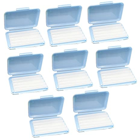 10 Stück Zahnpflege Kieferorthopädisches Wachs für Zahnspangenträger, Kieferorthopädische Wachsstreifen (Minze-Geschmack, Blau)