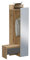 xonox.home Garderobe Torino X72E3619 Flurmöbel Kompaktgarderobe Garderobenset Dielenmöbel in Front grau Nb. Korpus Eiche Nb.ca.90x189x39 cm