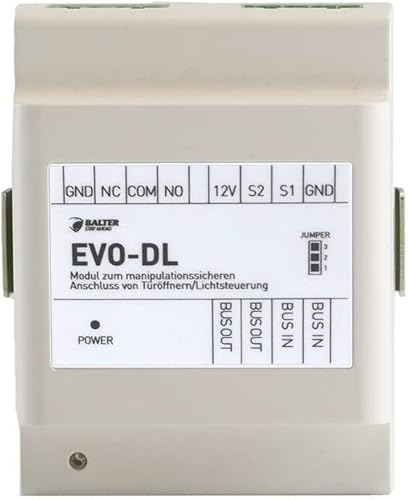 Balter EVO-HD Antimanipulationsmodul für die Video Türsprechanlage, Video Türklingel mit Kamera, Mehrfamilienhaus 2 Draht Bus, Gegensprechanlage mit 175° Weitwinkel