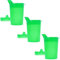 Horn Medical Lot de 3 gobelets à bec verseur de 250 ml pour adulte avec deux couvercles (grande et petite ouverture) par lot – Couleur au choix (vert)