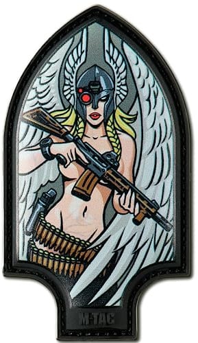 M-Tac Morale Patch Valkyrie Taktischer Militär-Patch aus PVC mit Hakenverschluss auf der Rückseite Patches für Westen, Rucksäcke, Hüte (schwarz)