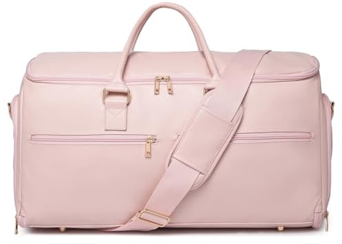 Handgepäck-Kleidersack für Reisen, wandelbarer Reise-Kleidersack für Männer und Frauen, 2-in-1 Hängekoffer, Anzug, Business-Reisetasche, Pink