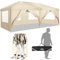 COBIZI Pavillon 3x6, Pop up Faltpavillon 3x6 wasserdicht stabil Gartenzelt UV-Schutz Pavillon Klappbar 3x6m mit 6 Seitenwänden & 1Tragetasche für Garten Party Festival Event Picknick(Khaki)