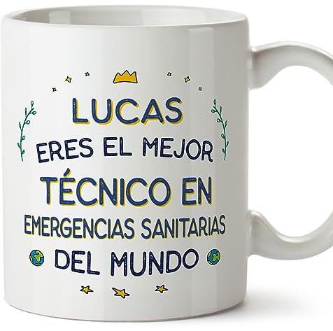 MUGFFINS Tazas Personalizadas para TÉCNICO EN EMERGENCIAS SANITARIAS hombre - En Español - Mejor del Mundo - 11 oz / 330 ml - Regalo Personalizable original y divertido