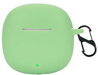 TIMEYUE Hülle für Honor Earbuds X6, [Stoßfest] Weiche Silikonhülle Case mit D-förmigem Clip, Schutzhülle für Honor Earbuds X6-Hellgrün