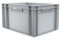 5x Euro Container Plastic Box, Stacking & Storage Container Boxes 5 Pack (GREY, 20 Litre)