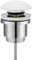 Piletta di scarico click clack universale bianco opaco con e senza troppopieno, scarico in ottone con attacco standard G1”1/4