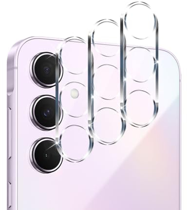 QULLOO Kamera Schutzfolie für Samsung Galaxy A35 5G für Panzerglas, 3 Stück 9H Härte Kamera Schutz Glas HD Klar Linse Folie Anti-Kratzen Kameraschutz