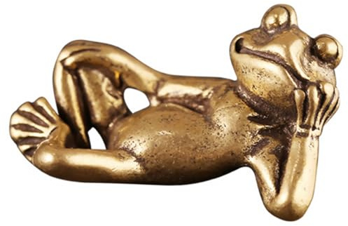 ABOOFAN Vintage Figur aus Messing, Goldene Miniaturstatue im Retro Stil | 1 Stück, Dekoratives Ornament für Garten und Schreibtisch, Vintage Design als Geschenk