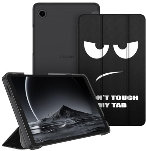 FINTIE Funda para Samsung Galaxy Tab A9 de 8.7 pulgadas 2023, funda protectora ultrafina con cubierta trasera translúcida para tablet A9 8.7 SM-X110/X115/X117, Don't Touch