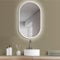 HOKO Badezimmerspiegel LED Oval 50x90 cm / 90x50 cm London mit Rahmen Gold, Anti-Beschlag, energiesparend LED-Beleuchtung, Touch-Sensor, Lichtfarbe Wechsel 2700-6500K, Warmweiß-Kaltweiß-Neutral