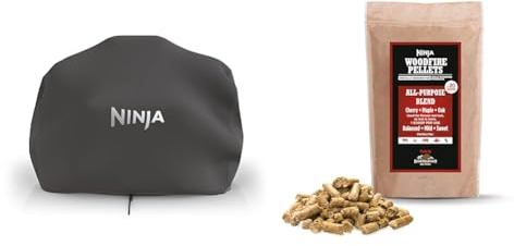 Ninja: Woodfire XL Grillabdeckung & Pellets Allzweckmischung 900 g, für Ninja Woodfire Außengrill XSKOGAPBPL2UK